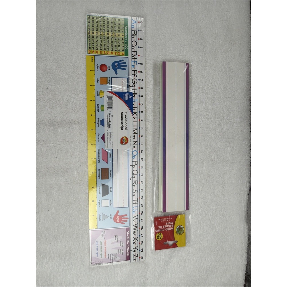Carson Dellosa Education Traditional Manuscript Desk Nameplates 30 Self-Adhesive